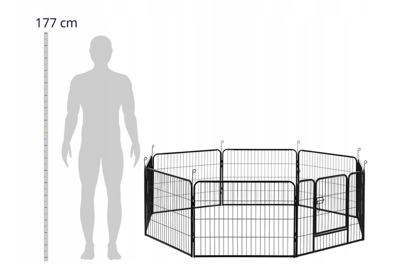 Kovová ohrada pre domáce zvierata obvod 640 cm