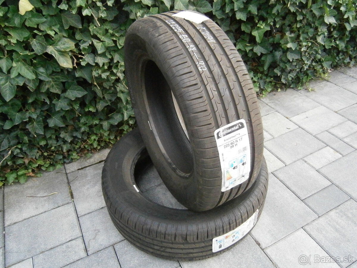 Predám 2x letné nové pneu Continental 225/60 R17 99HXL