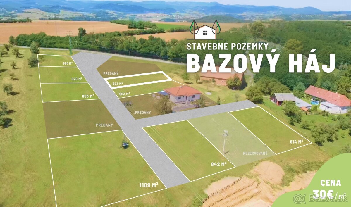 Na predaj stavebný pozemok v obci Bzovík vhodný na výstavbu