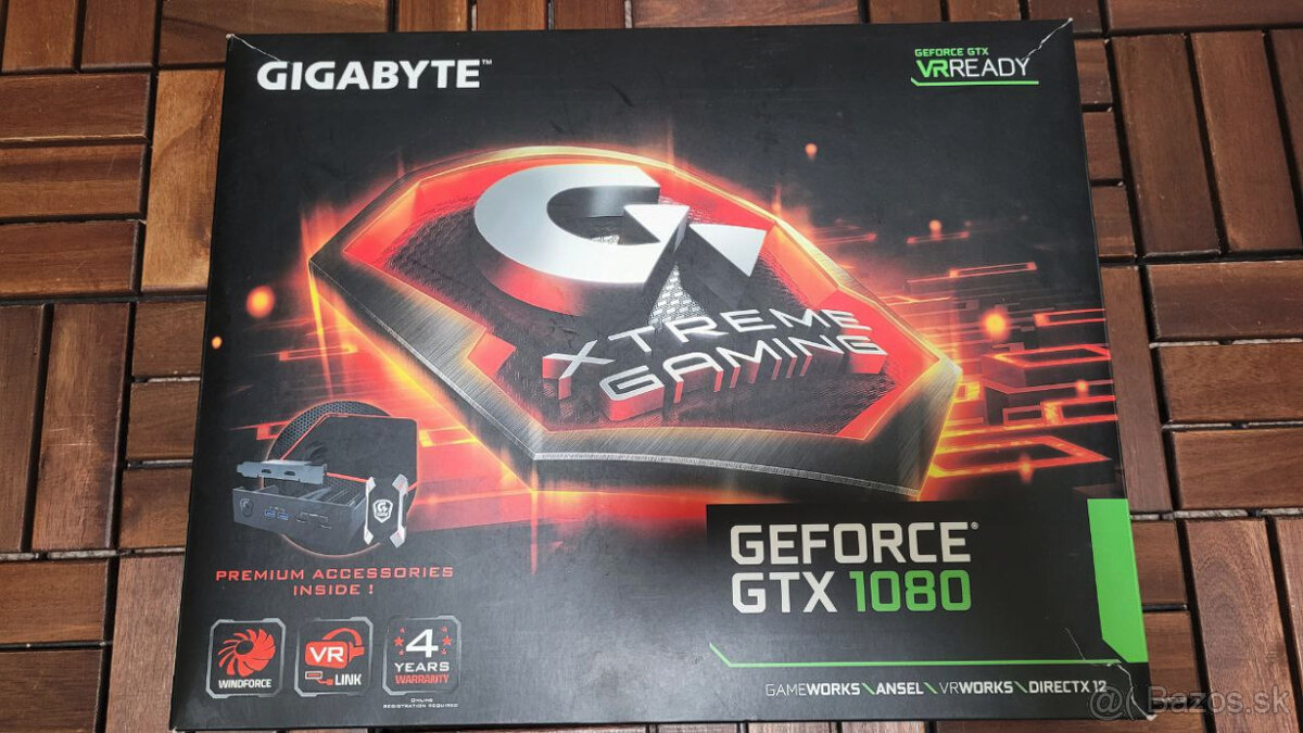 Predám grafickú kartu GIGABYTE GEFORCE GTX 1080