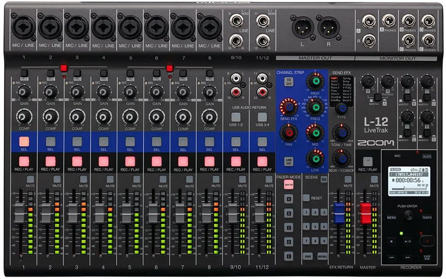 Mixer/Štúdio Zoom LiveTrak  L-8 aj L-12