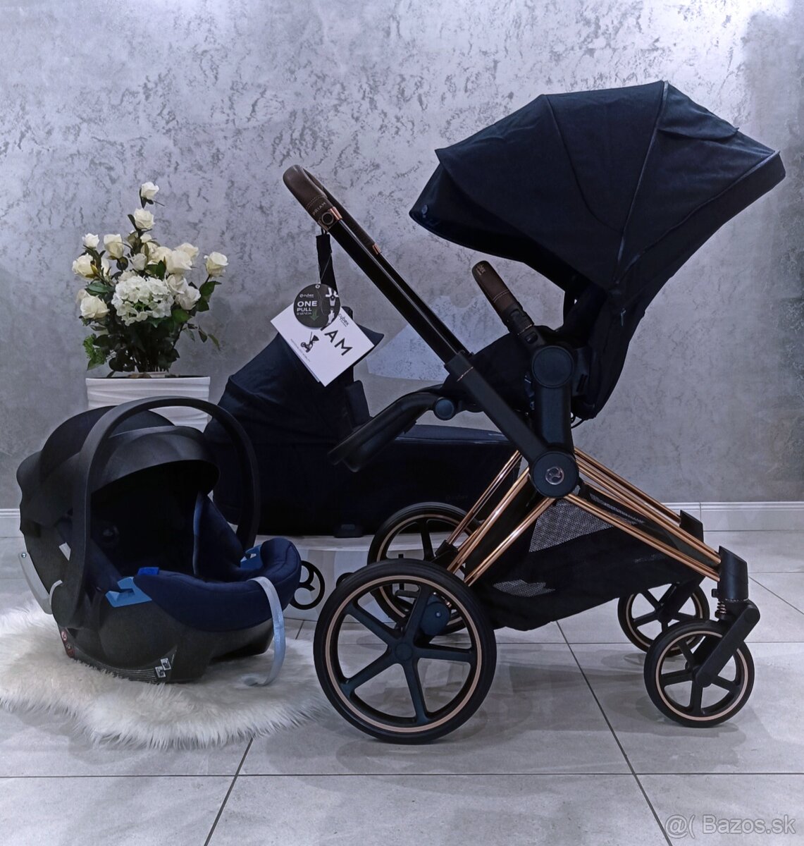 NOVÝ CYBEX PLATINUM ROSEGOLD 4 PRIAM 2024 MIDNIGHT BLUE