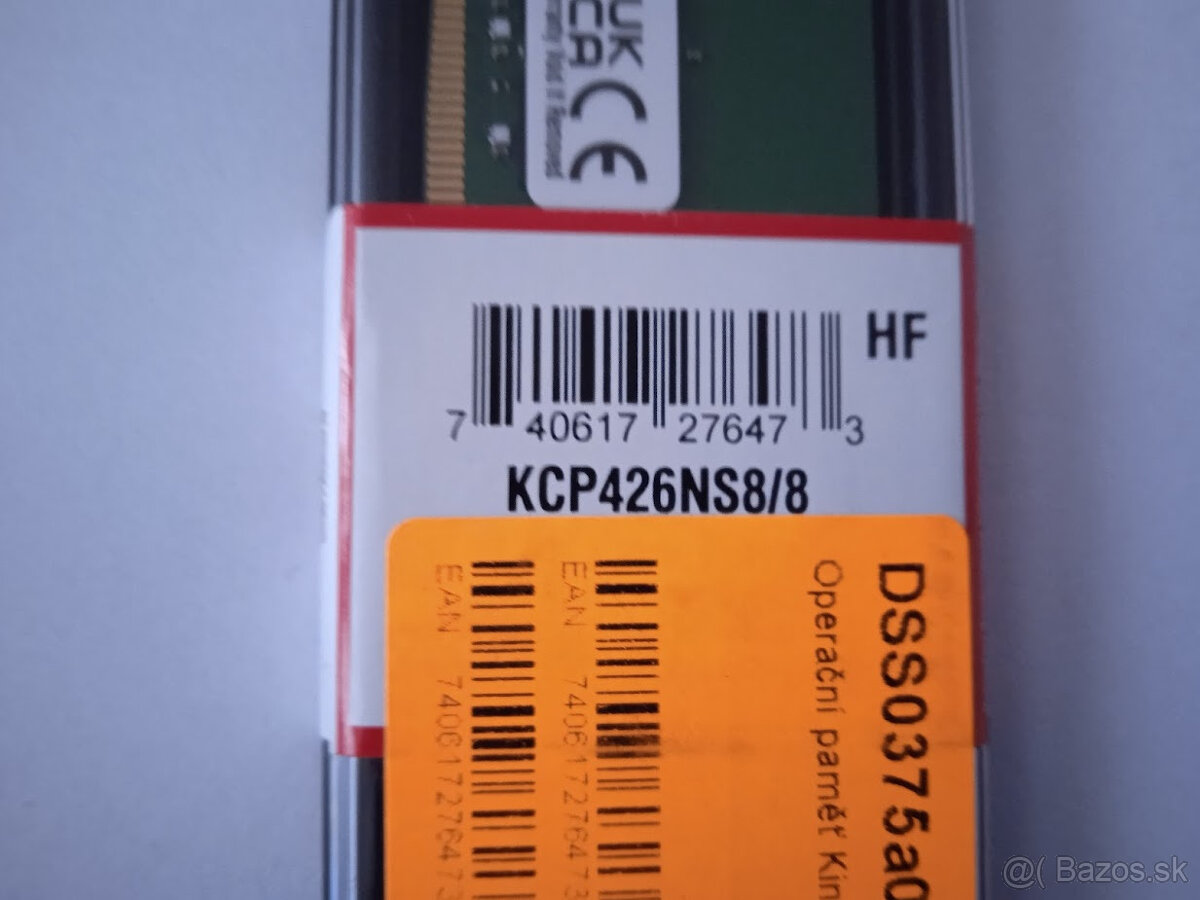 DDR4 Kingstone 8Gb 2666Mhz