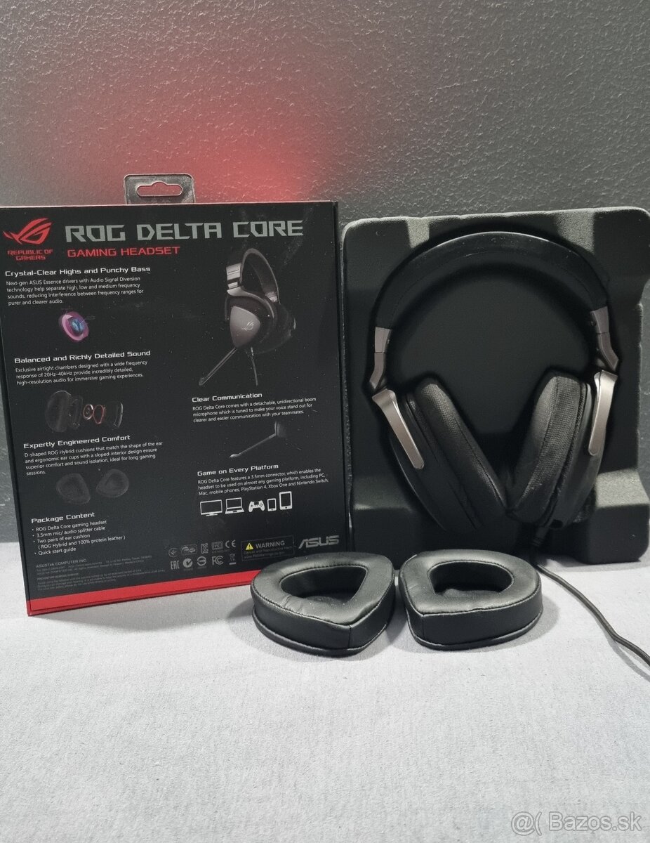 Herne sluchadla asus ROG delta core