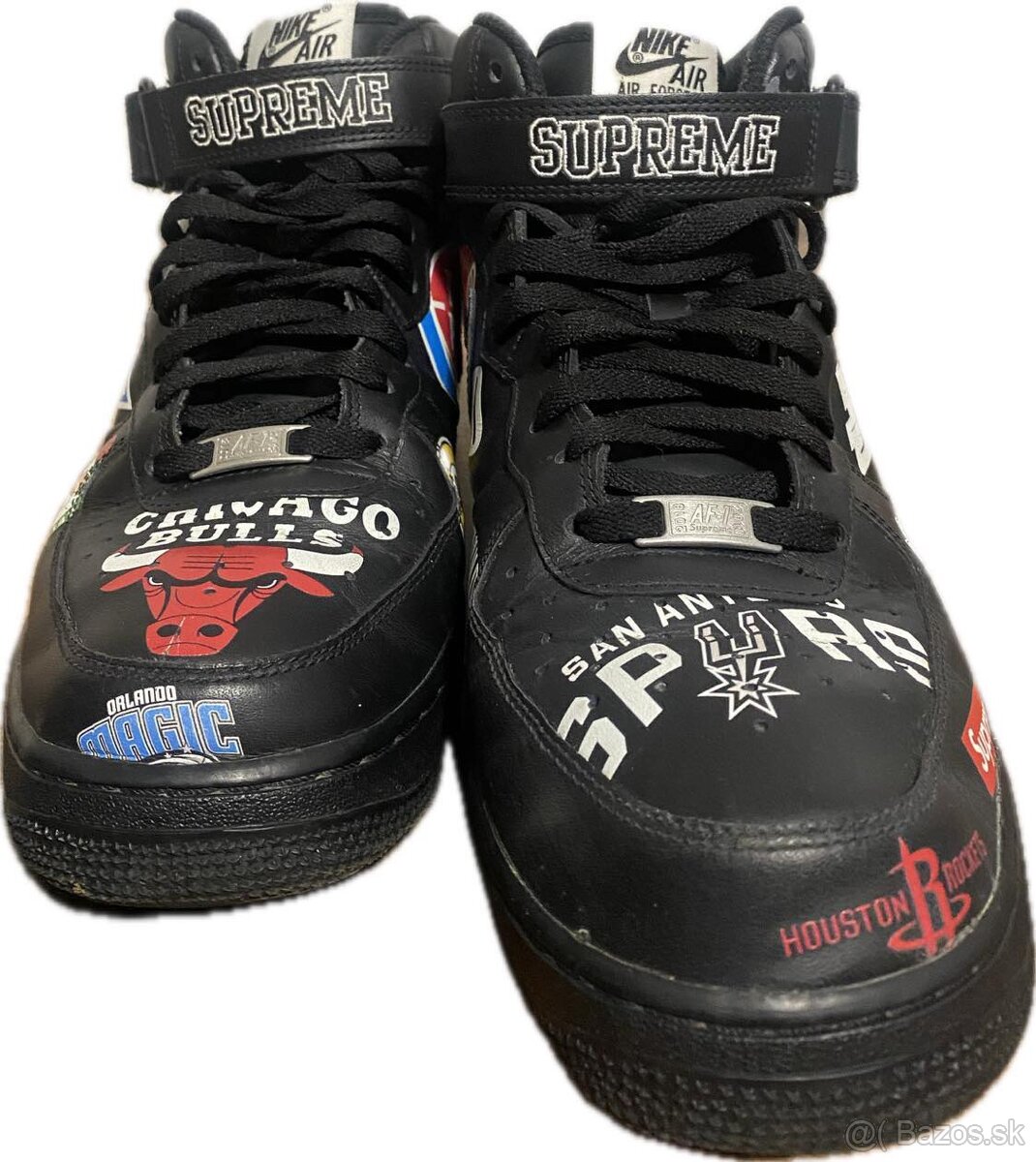 Nike x Supreme Air Force 1 Mid NBA leather high trainers