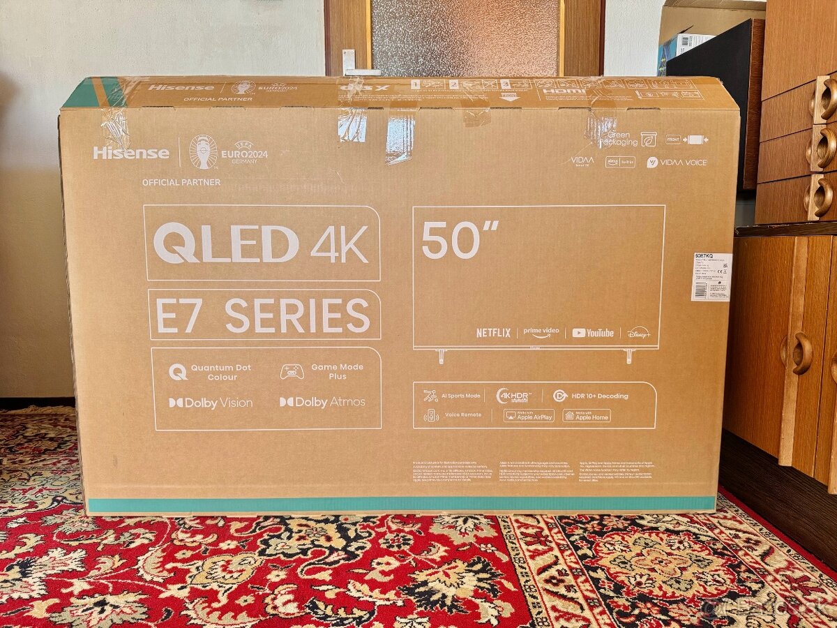 QLED 4K 50" - Hisense 50E7KQ, NOVÝ, ZÁRUKA