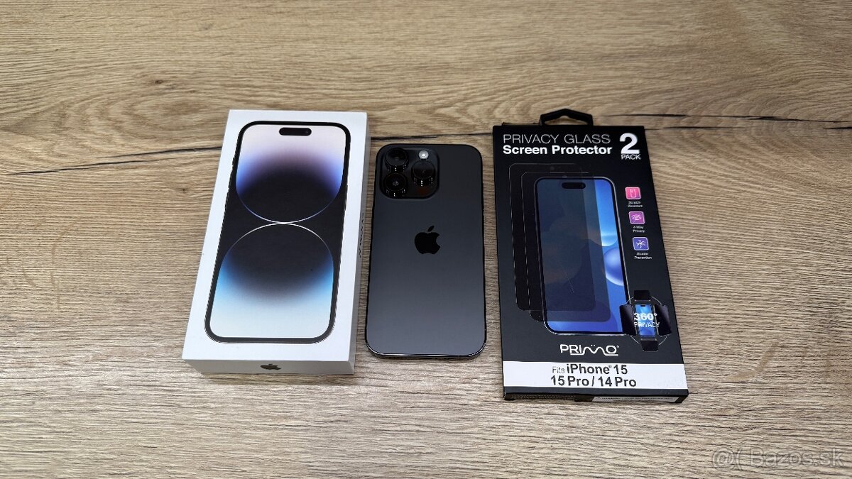 Apple iPhone 14 Pro 128 GB Space Black  Dobrý stav  Ešte v Z