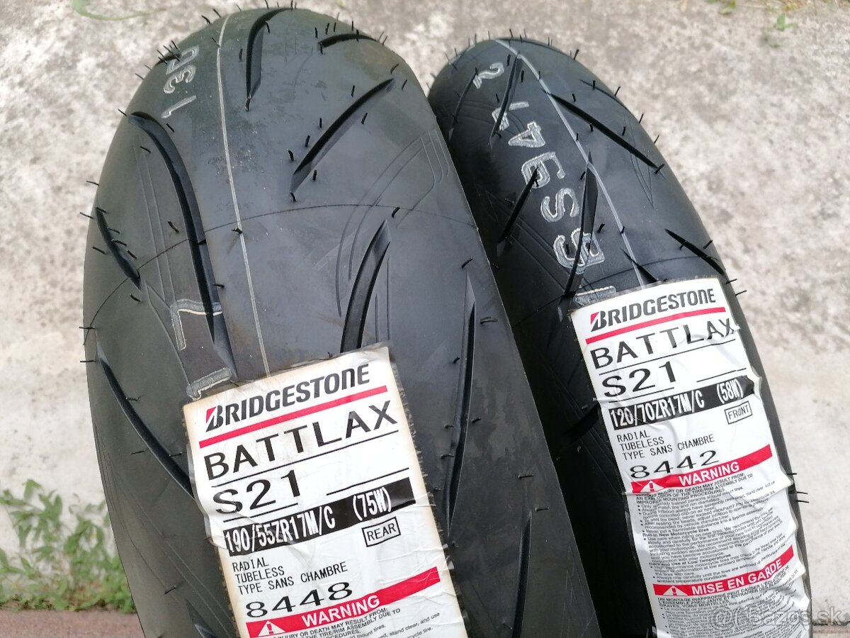 BRIDGESTONE S21 Hypersport 120/70zr17 + 190/55zr17