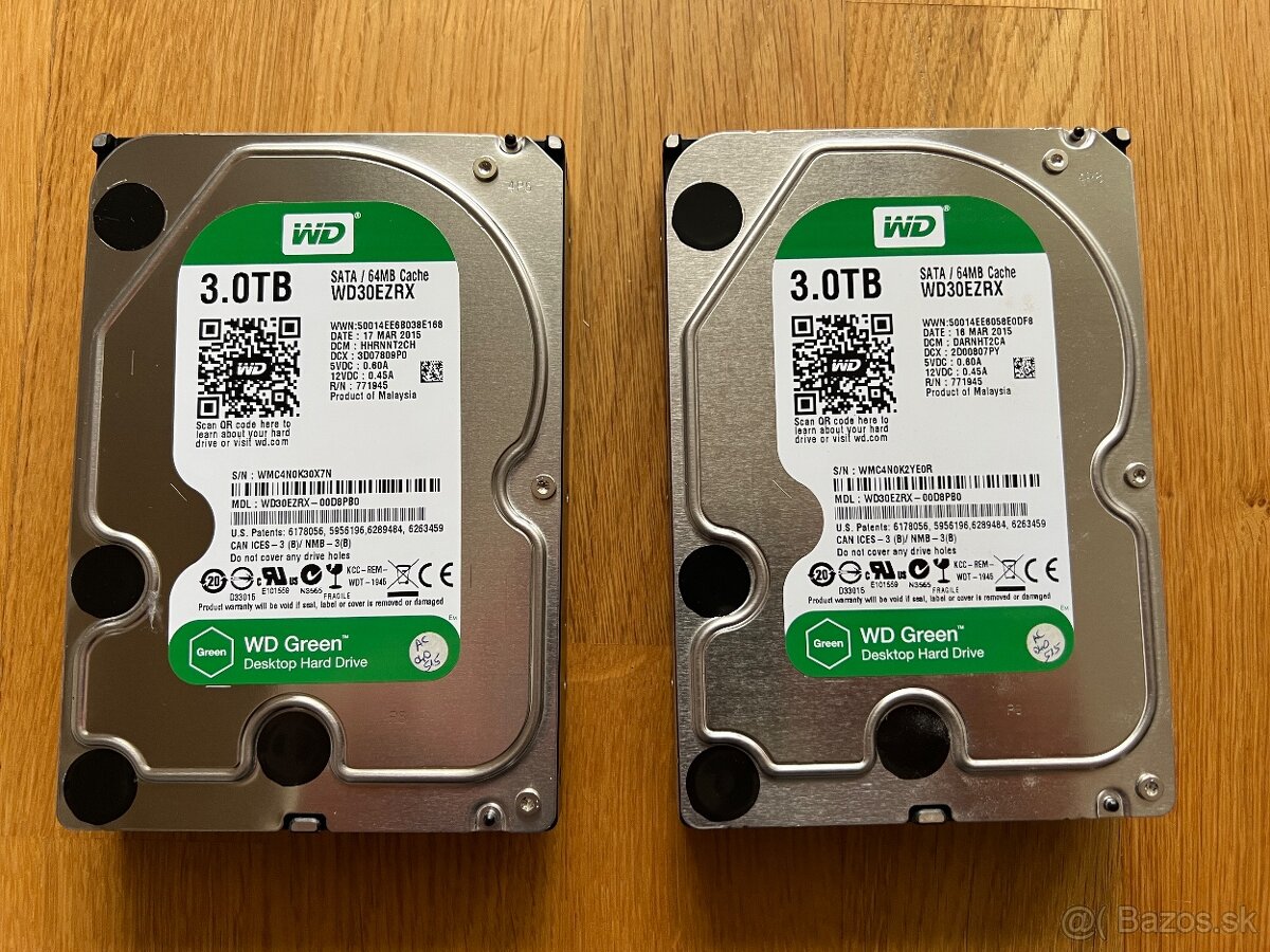 P: Western Digital Green 3TB 3,5" SATA