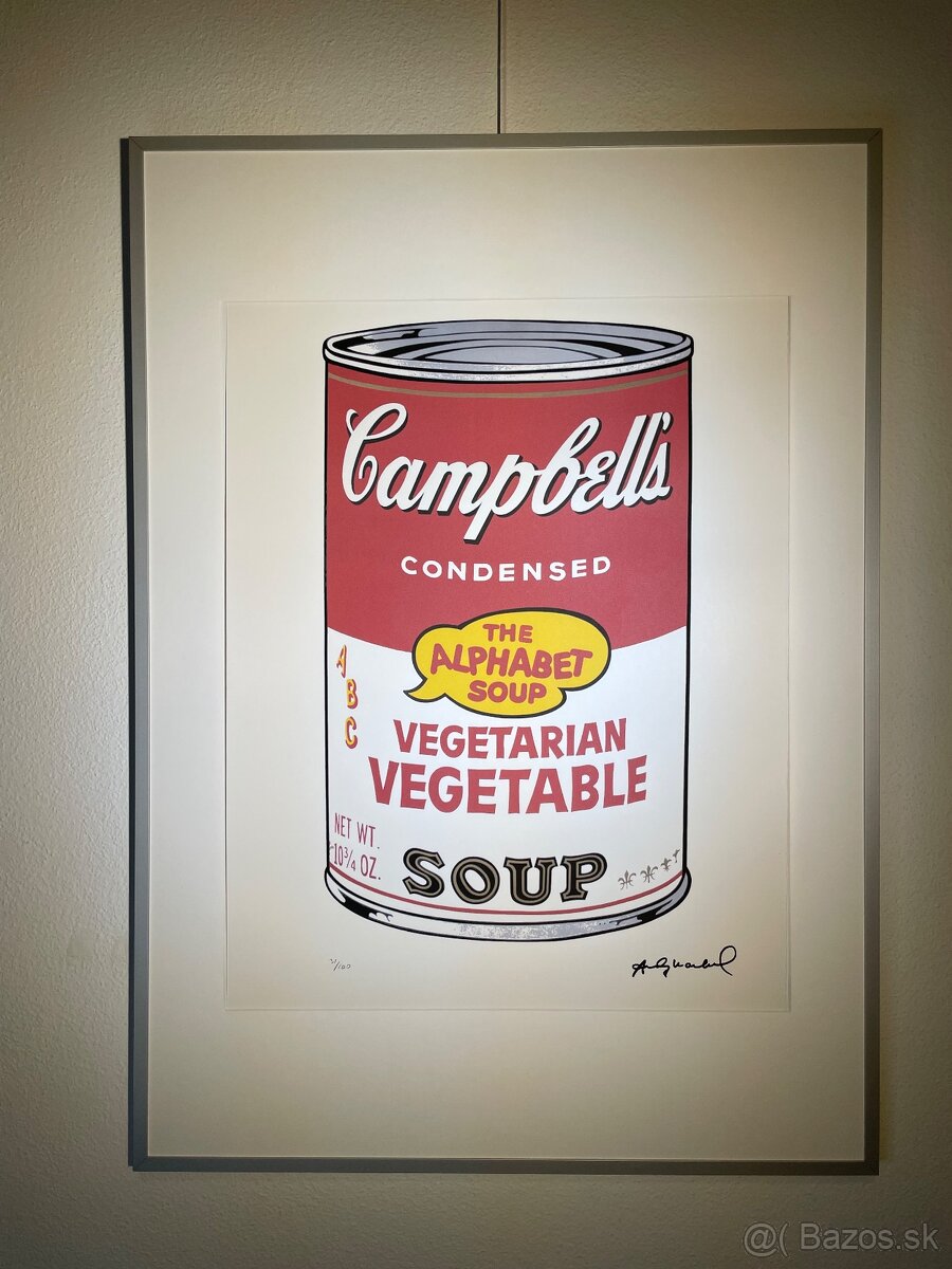 Andy Warhol "Campbells" Limitovaná edícia_Certifikát