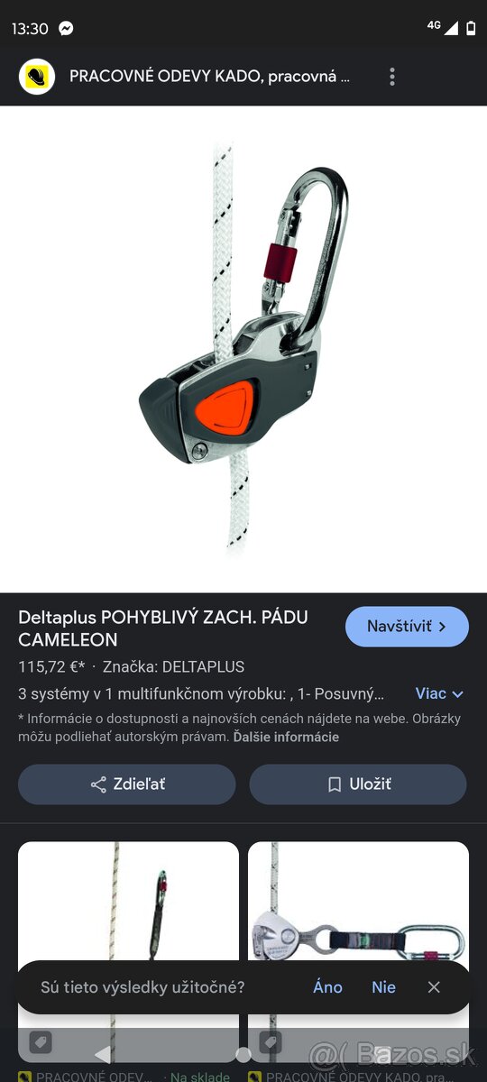 Delta Plus CAMELEON AN066 Posuvný zachytávač pádu