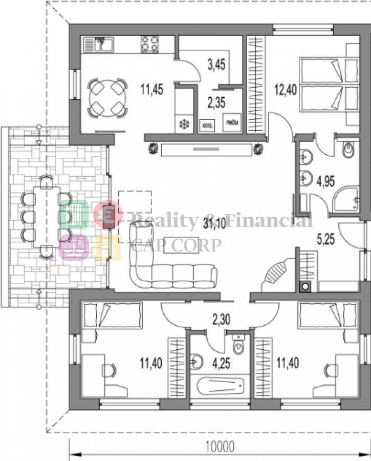 Predaj 4 izbový RD-bungalov,Nitra-Chrenová, poz.4,36á,Exklu