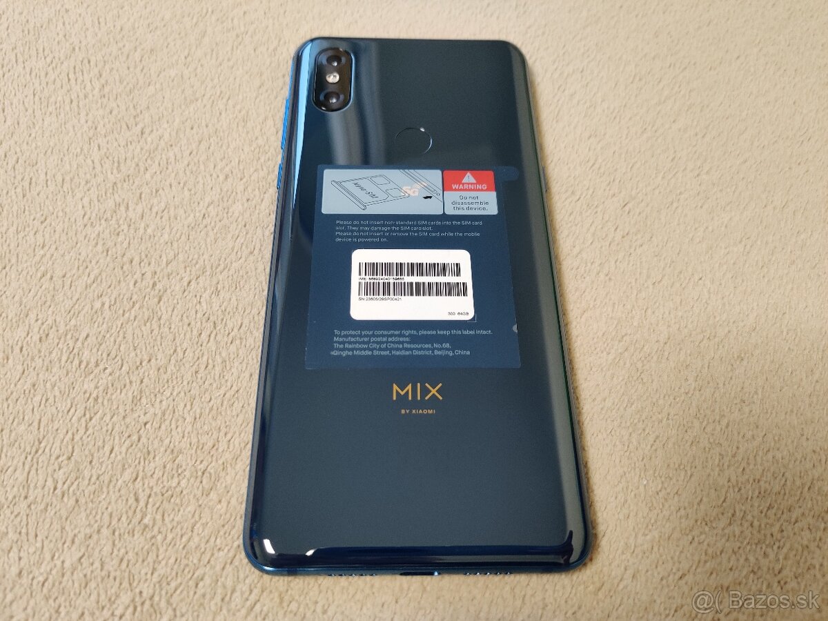 Xiaomi Mi Mix 3 - 5G.  6gb/64gb.  Modrá šedá metalíza.