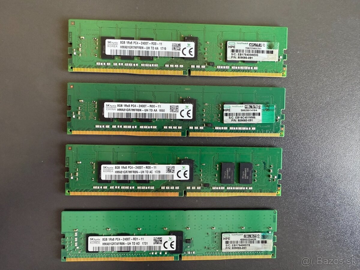 Predam serverove pamate 4x 8GB DDR4-2400 RDIMM