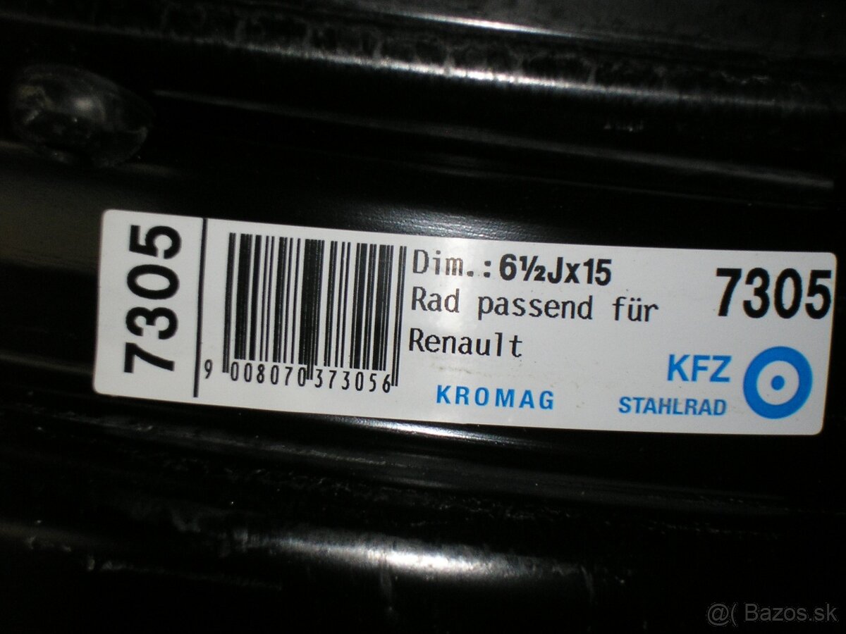 disk 5x114,3x66 6,5Jx15 ET43 Renault Nissan