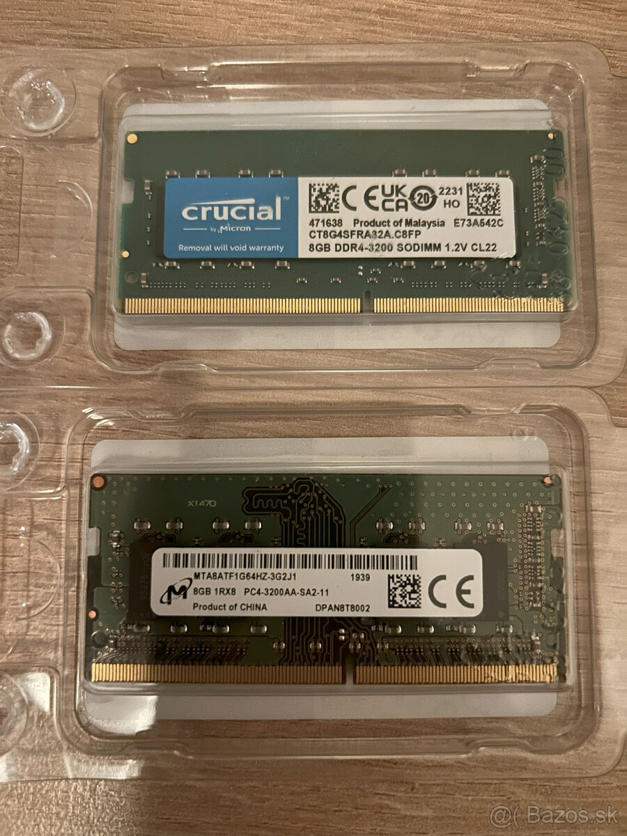 Micron 8GB SODIMM DDR4 pamat