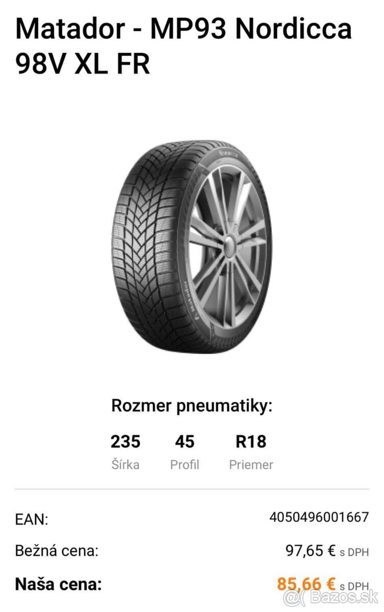 Zimné Matador Nordicca 235/45/R18