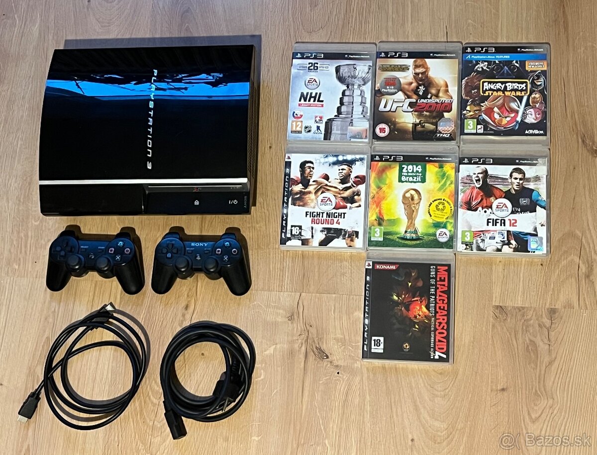 Playstation 3 FAT + 2 ovládače a hry