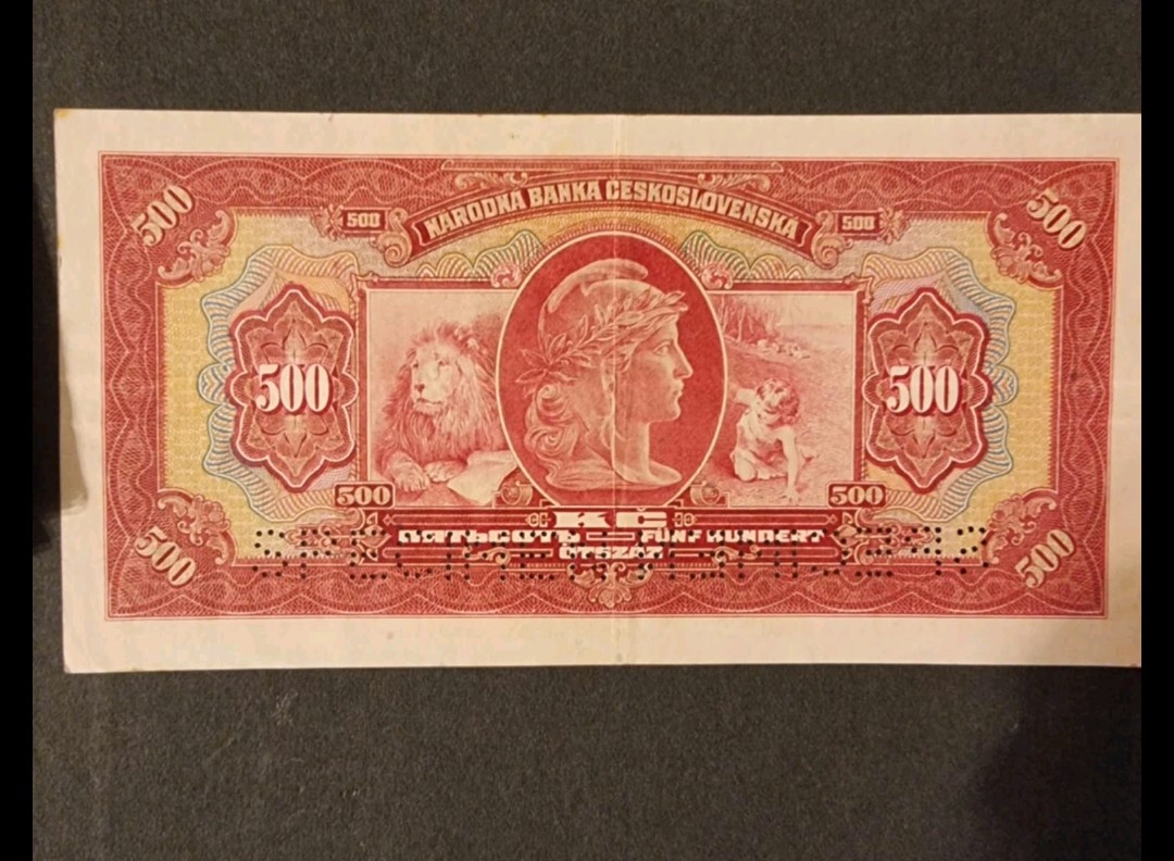 500 korún 1929 a kolkovane Šlovenským štátom