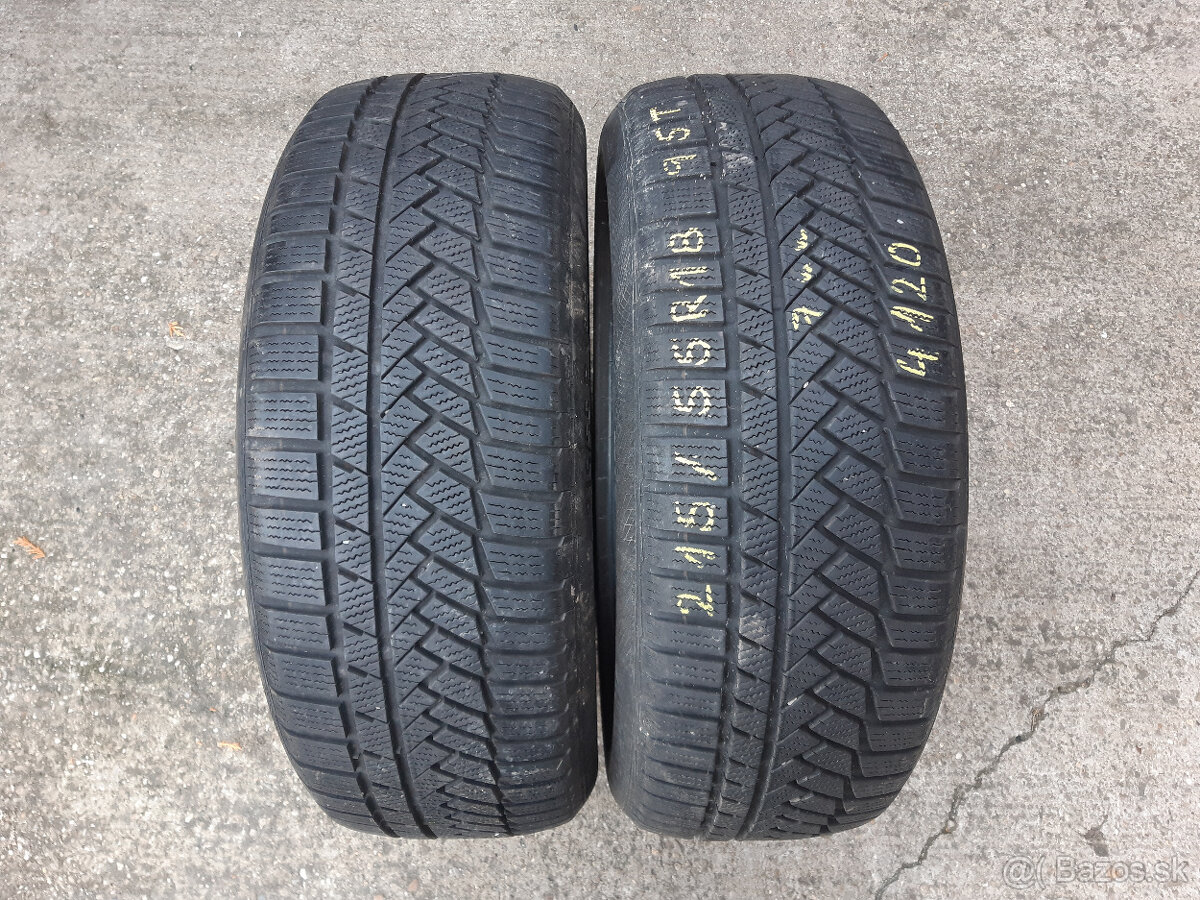 215/55 R18  -2 kusy zimné Continental