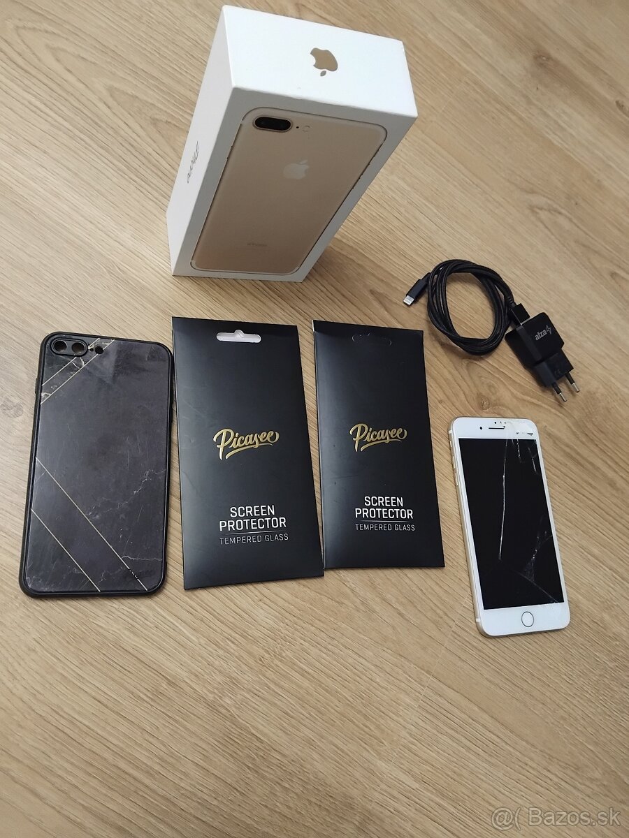 IPhone 7plus 32gb  + ochranné sklo a kryt čierny mramor