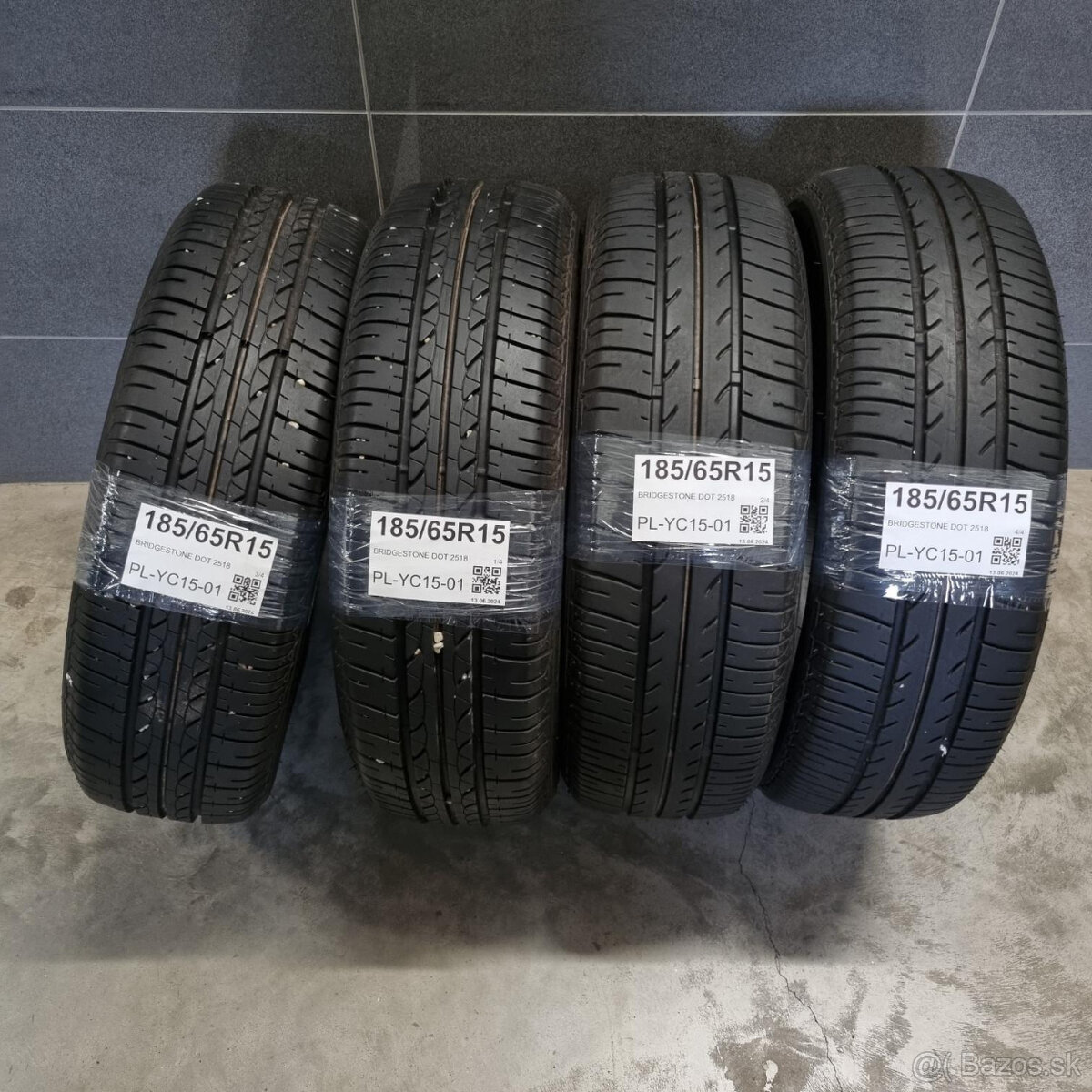 Letné pneumatiky 185/65 R15 BRIDGESTONE DOT2518