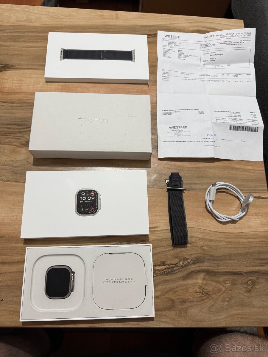 Predám Apple Watch ultra 2 49mm Malé známky opotrebovania