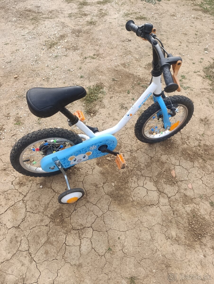 Detský bicykel BTWIN 14” + pomocné kolieska