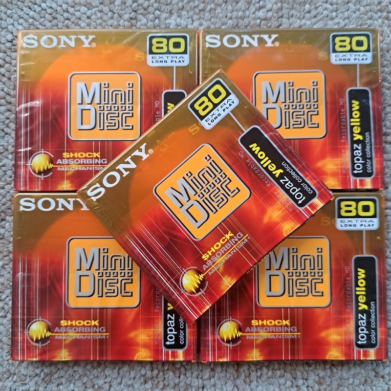 SONY - MD 80 min / Topaz Yellow / Minidisc / nové / 5ks