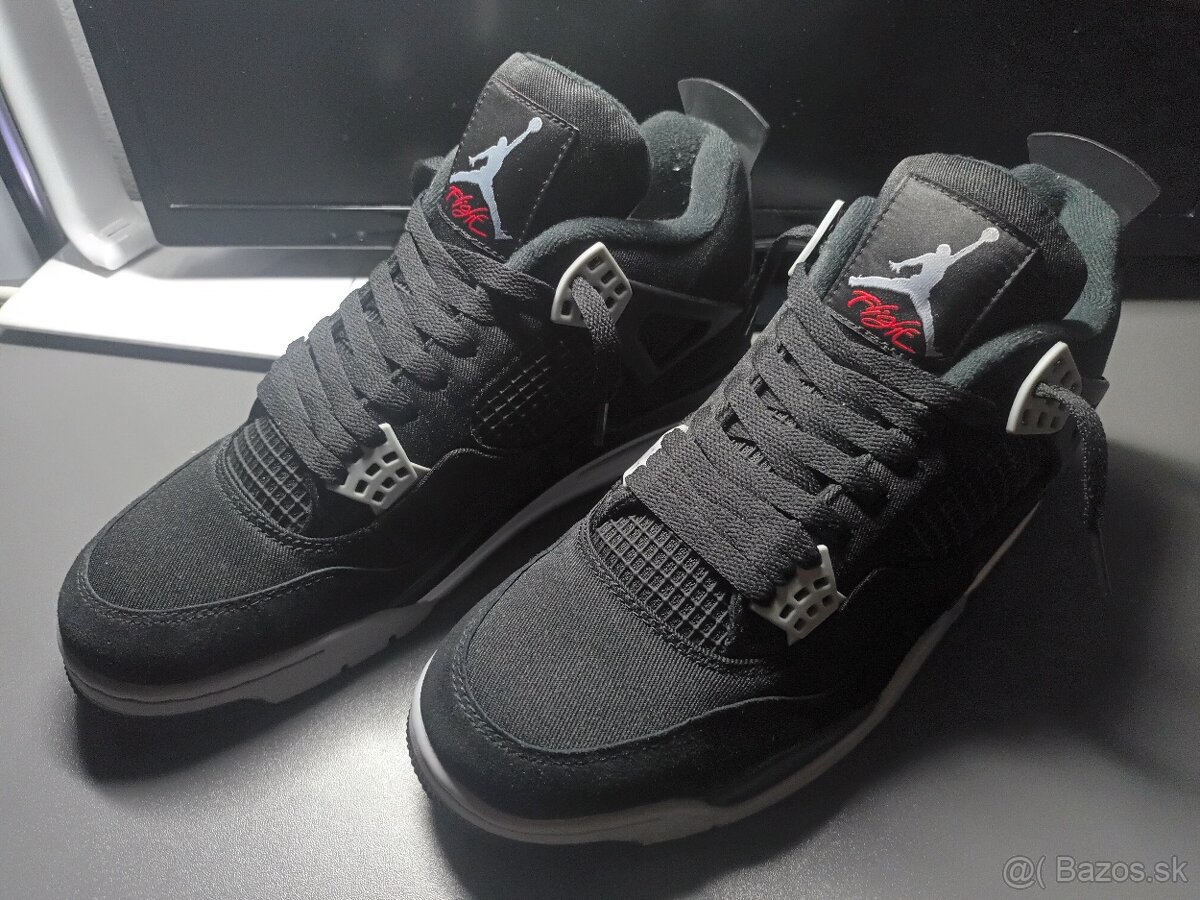 Jordan 4 Black Canvas