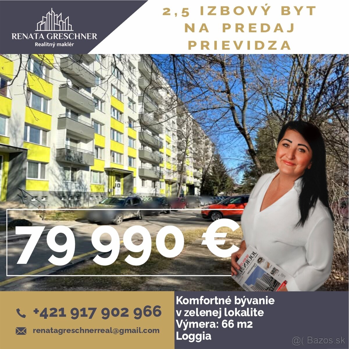 NA PREDAJ 2,5 IZBOVÝ BYT, PRIEVIDZA