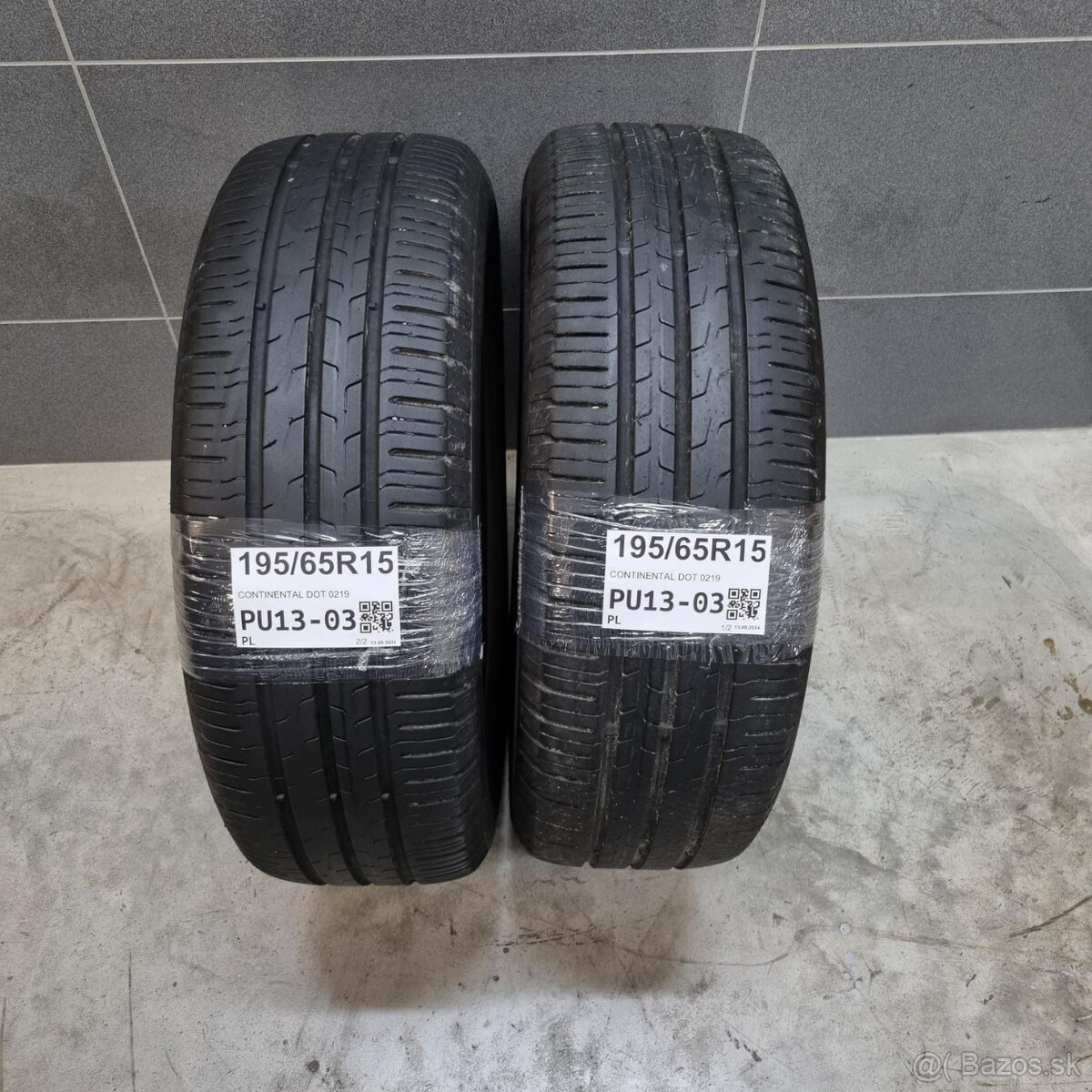 Letné pneumatiky 195/65 R15 CONTINENTAL DOT0219