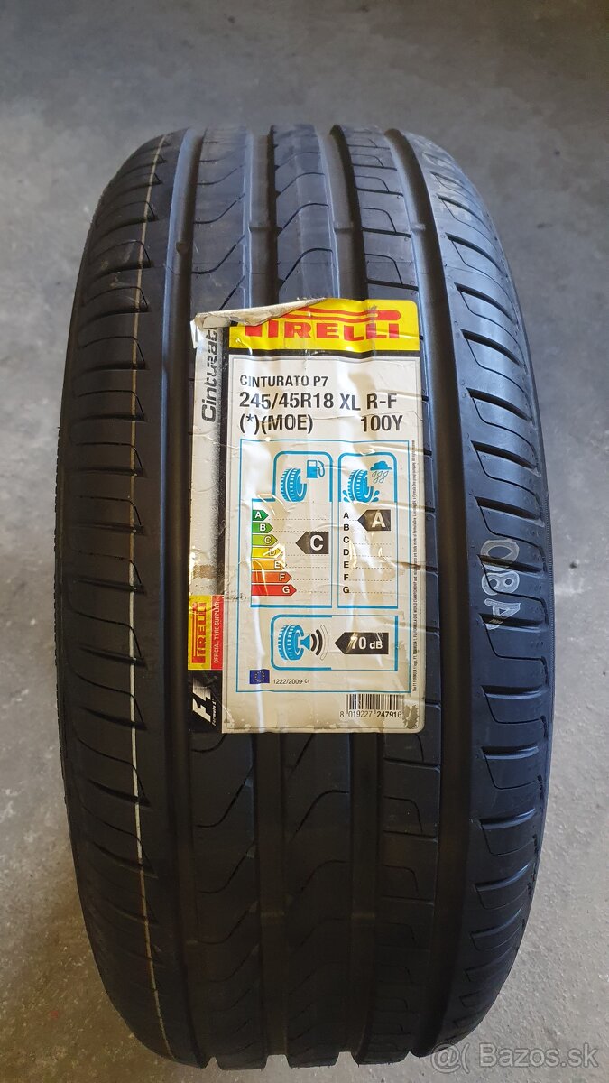 1 kus uplne nova letna pneu PIRELLI CINTURATO P7 245/45 R18