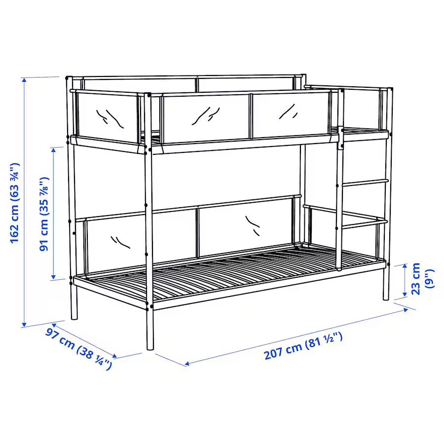 Predam detsku poschodovu postel IKEA VITVAL