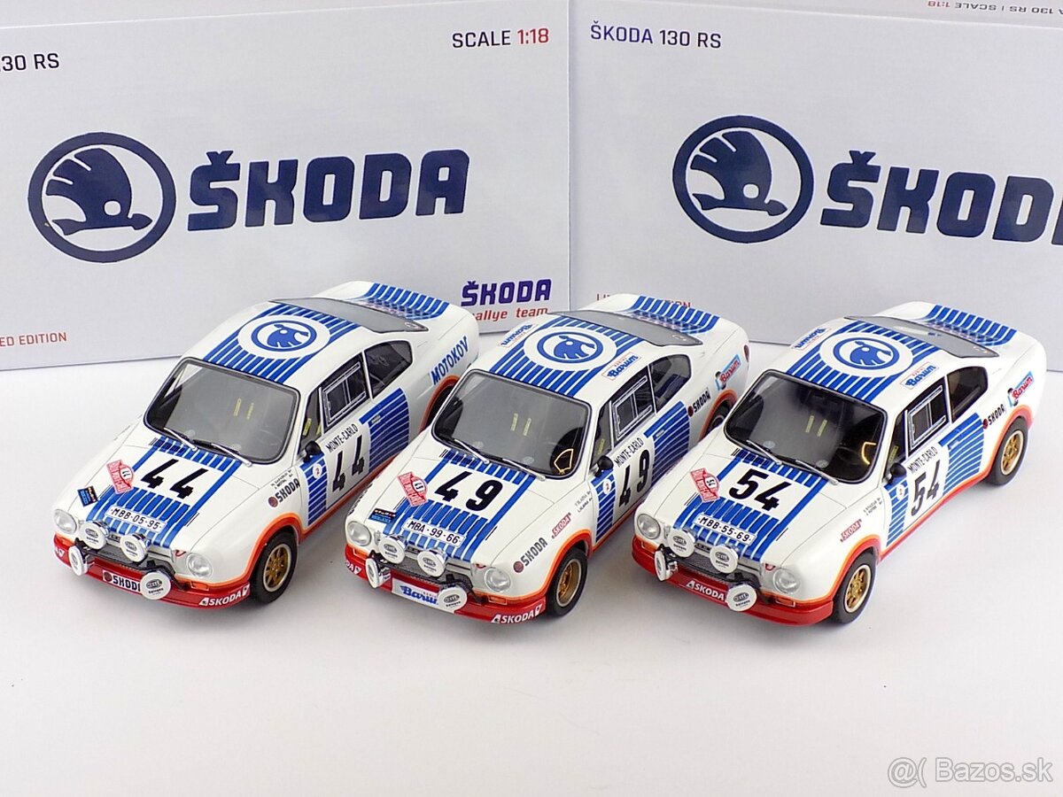 3 verzie ŠKODA 130 RS 1:18