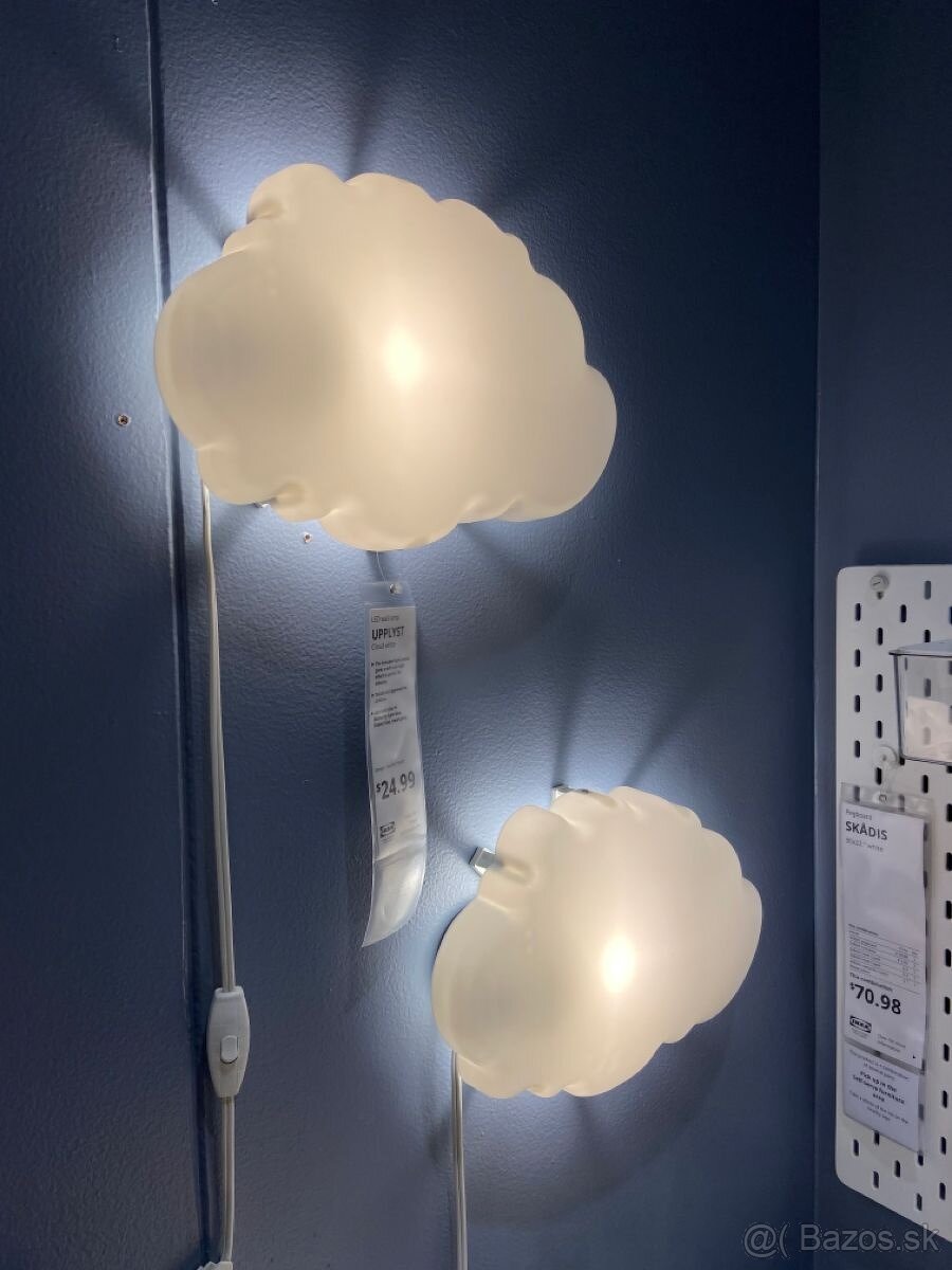 Detská lampa na stenu - mrak IKEA