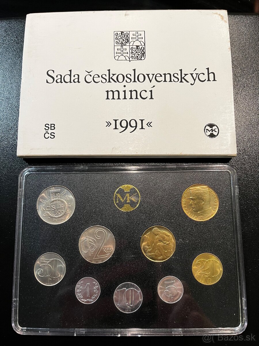 Sada mincí ČSFR 1991 (10 Kčs Štefánik)