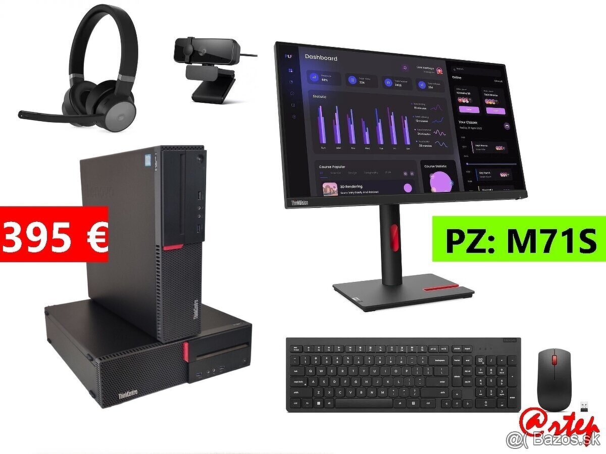 PC + Monitor - Komplet SET - Nové (PZ M71S+)