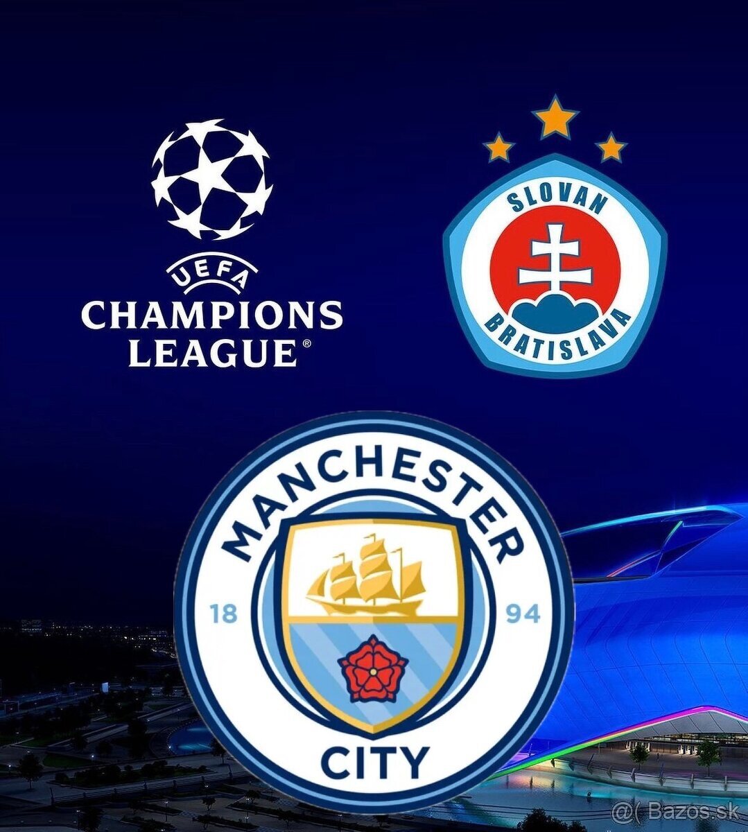 Listok Manchester City-Slovan Bratislava