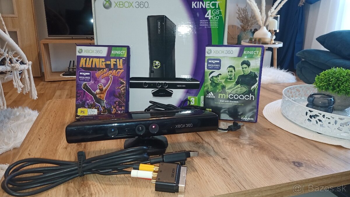 Predám KINECT na XBOX 360 + 2 hry