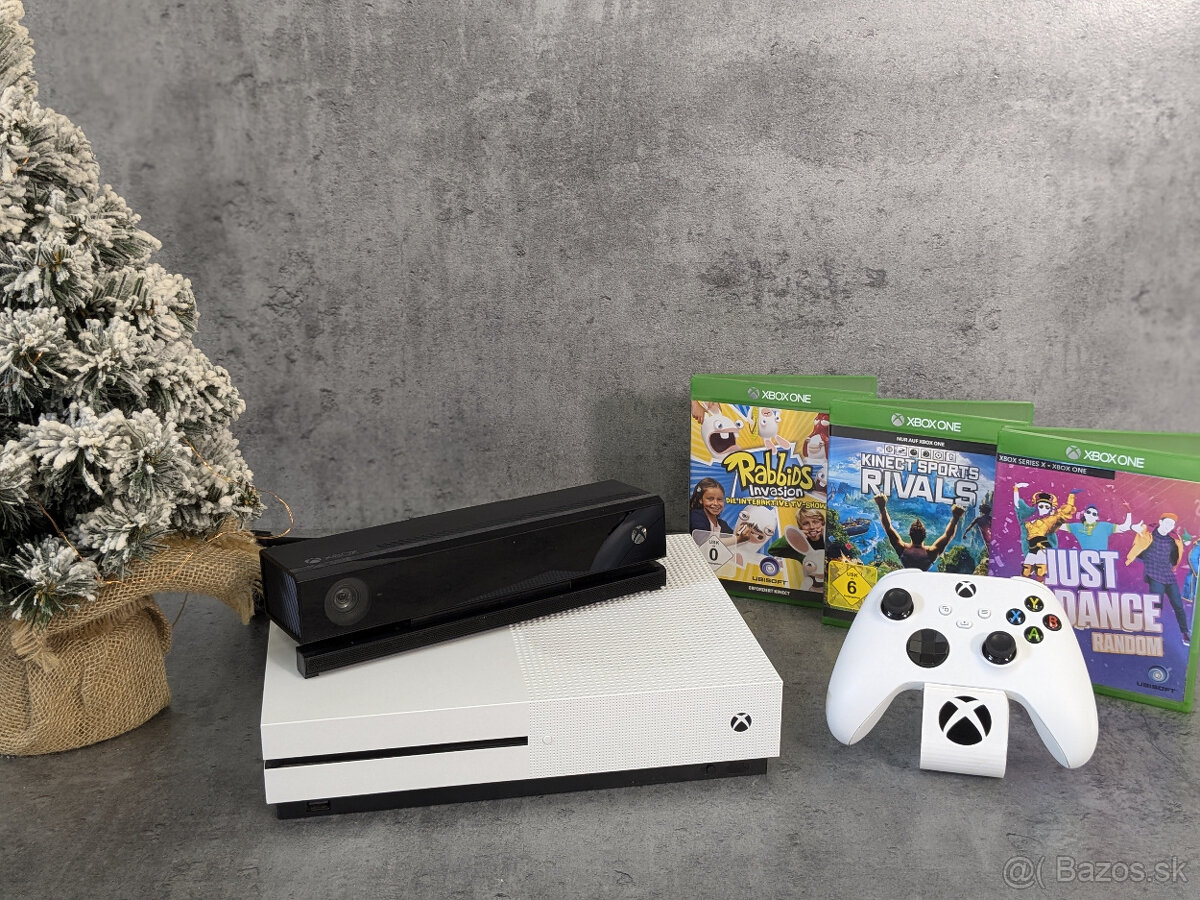 Xbox One S, ovládač, Kinect a 3 pohybové hry + darčeky