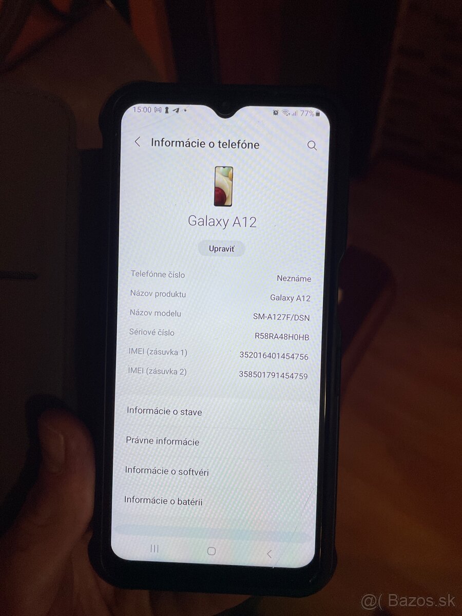 Samsung galaxy A12 + sklo a púzdro