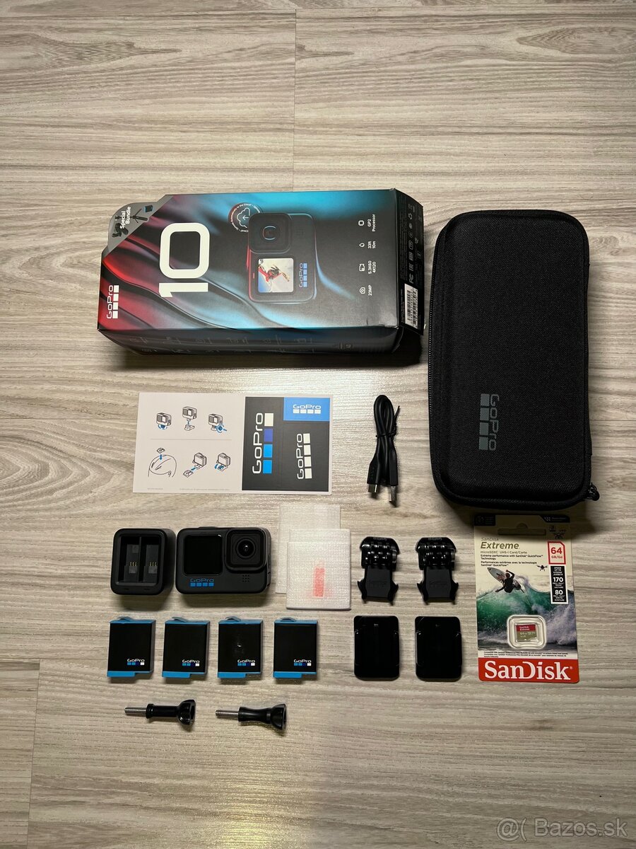 Predám GoPro Hero 10 Black + Battery Charger + Baterka