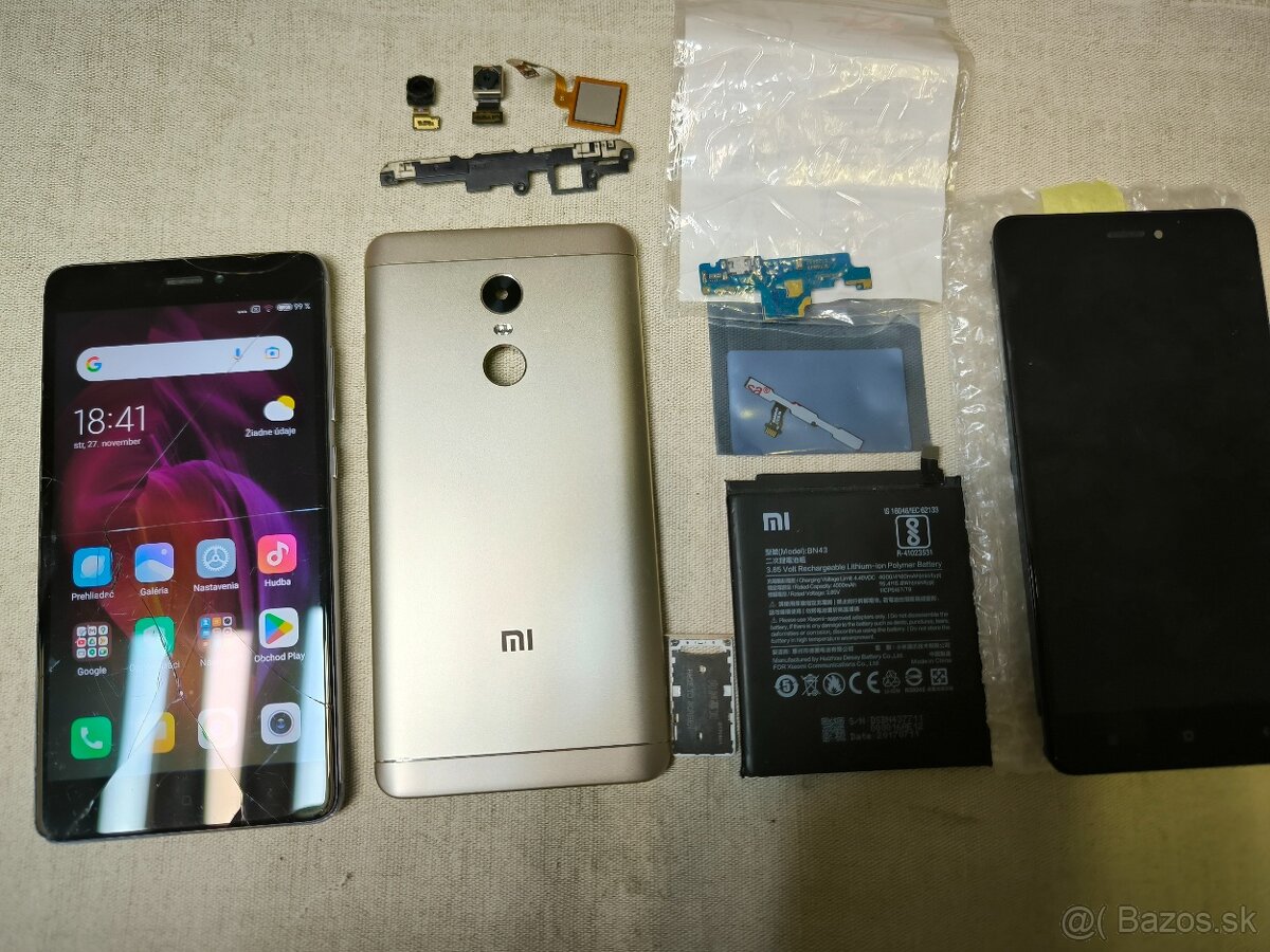 Xiaomi Redmi Note 4, 3/32 GB suciastky