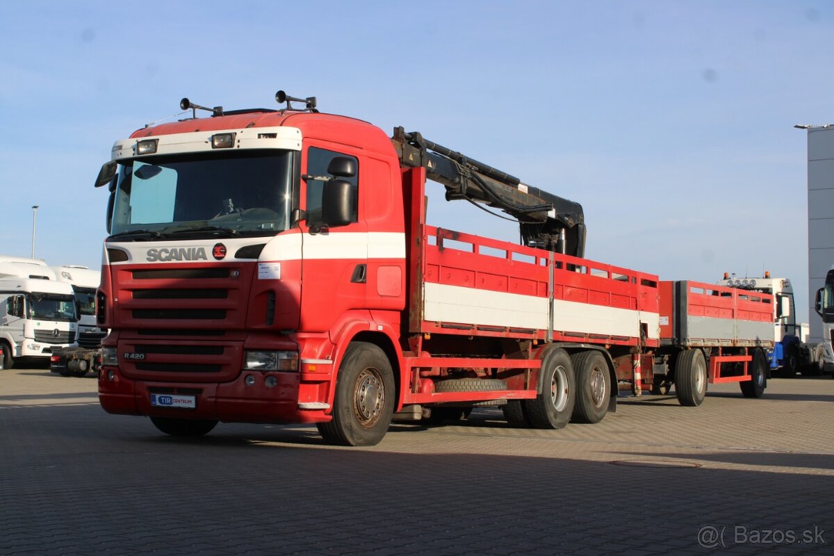 Scania R380, EURO 3, 6X2, ZVEDACÍ NÁPRAVA, HIAB 166K + KOGEL