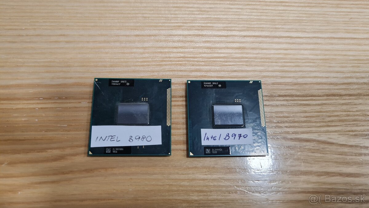 Intel B970 (2 jadro, 2,3Ghz), Intel B980 (2 jadro, 2,4 Ghz)