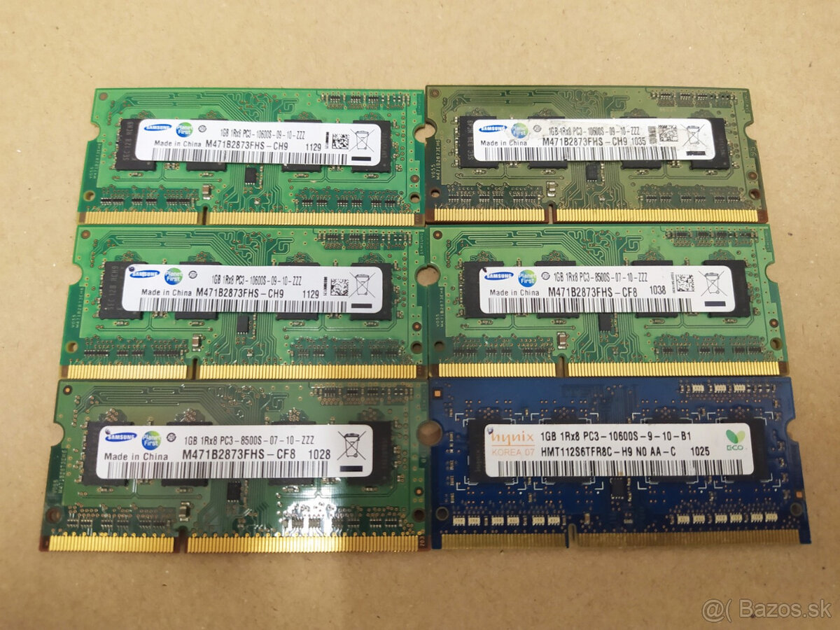 pamäte SODIMM DDR3 pre notebooky