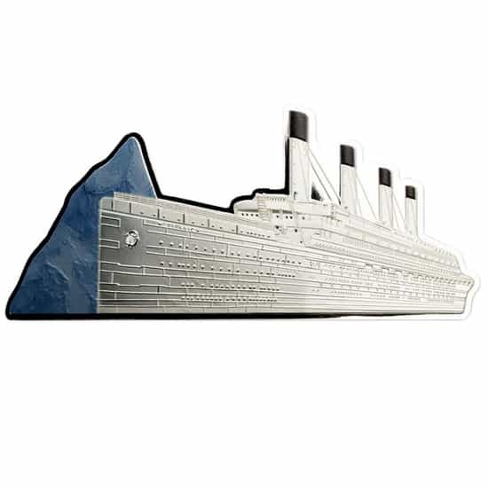 Investicne striebro minca Titanic 5 oz