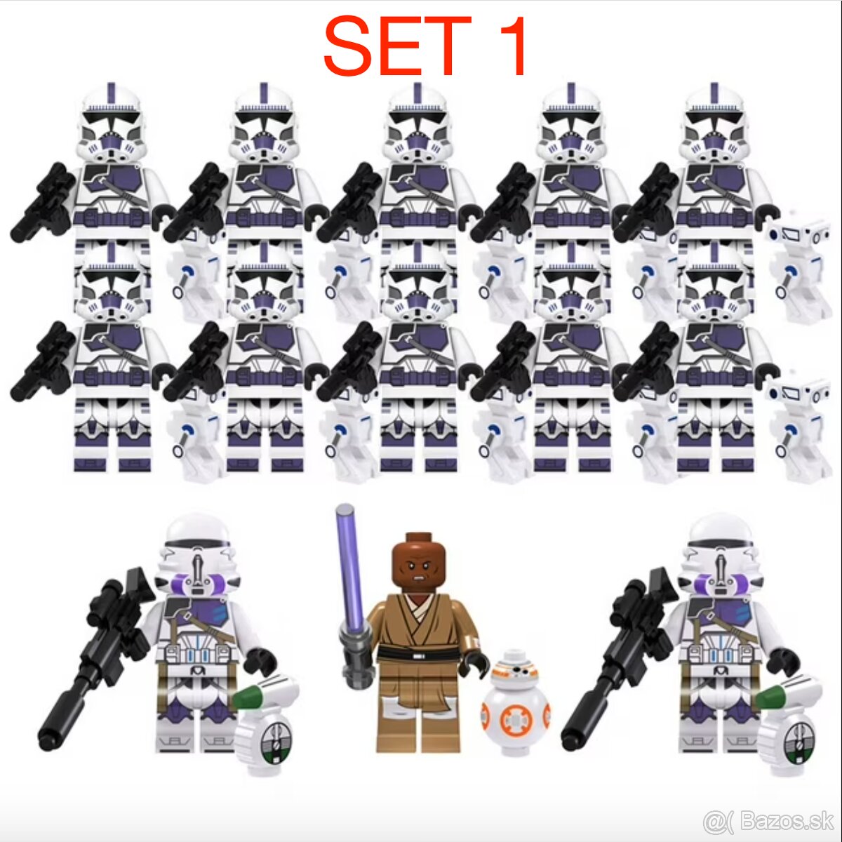 Rôzne figúrky Star Wars 5 (8ks) typ lego - nové