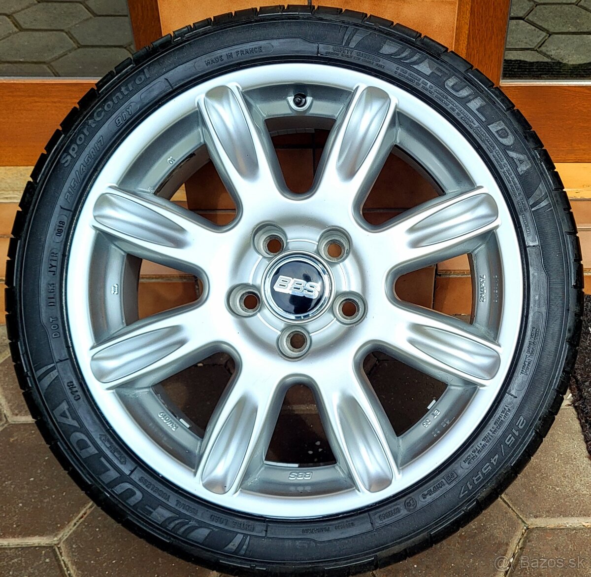 alu R17 5x114,3 zn. BBS, pneu 215/45, Toyota + Lexus